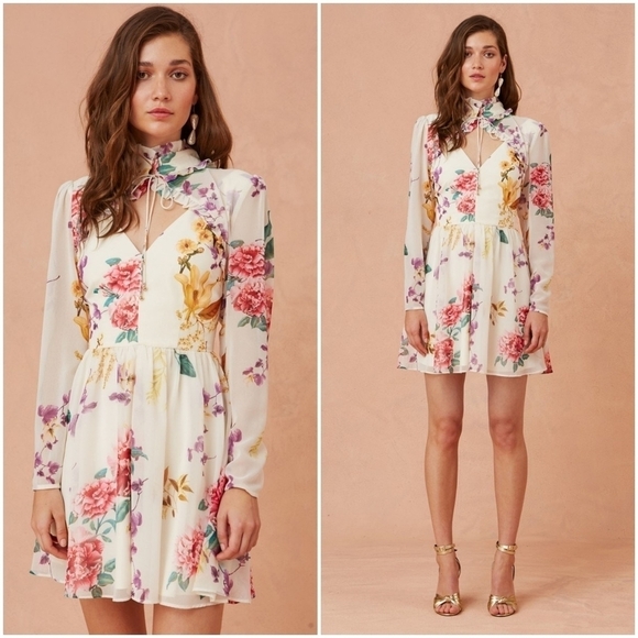 Keepsake About Us Longsleeve Floral Dress size 00 NWT - Picture 6 of 13